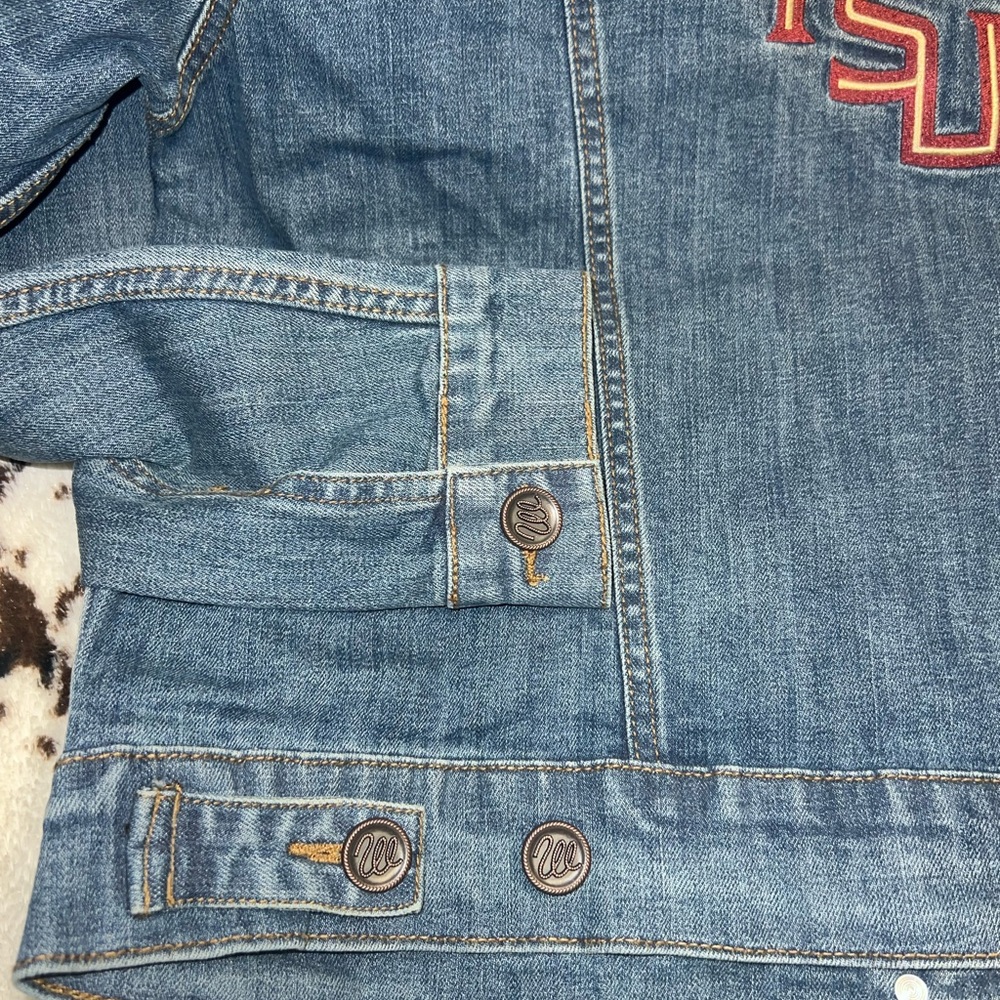 NWT Retro Wrangler Florida State Denim Jacket - Picture 7 of 7